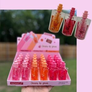 Glossy Lip Gloss Duo - Vibrant Pink and Orange